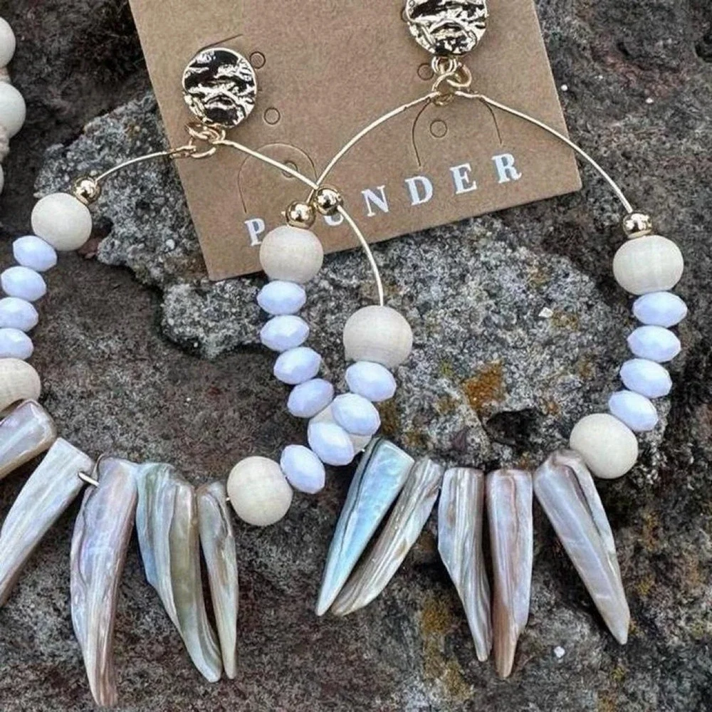 NWT Boho Vibe Discontinued Plunder Fashion Jewelry Hoop Earrings